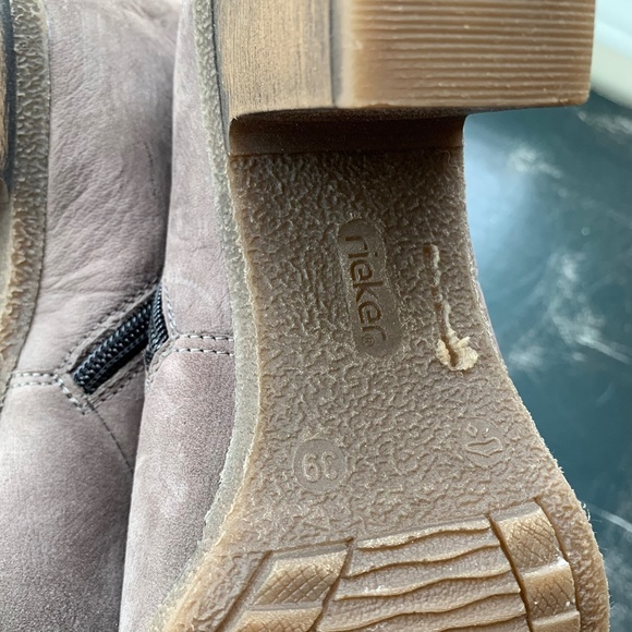 Rieker Leather Ankle Boot Bootie Size 39 - Picture 3 of 4